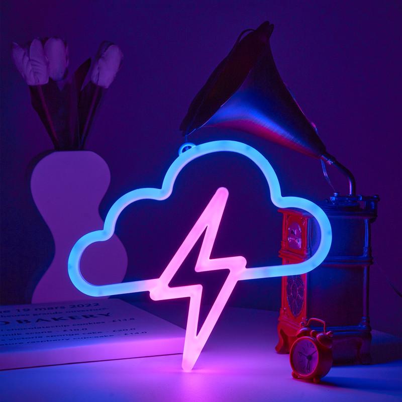 Double-Sided LED Neon Light for Romantic Room Decor