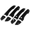 For Honda Civic 10th Gen 2016- Car Carbon Fiber Style Black Exterior Door Handle Moulding Cover Trim w/Keyless Entry Decor