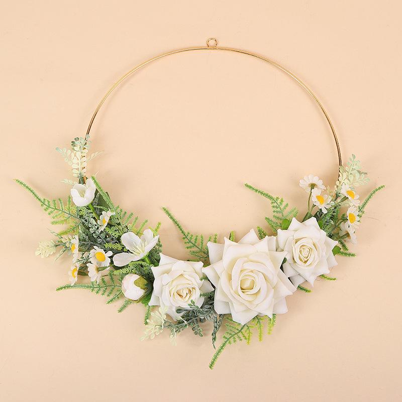 1Pc Simulation Artificial Flower Bud Green Plant Wedding Handheld Wreath, for Wedding Dress Accessories