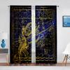 Constellation Scorpio Sheer Voile Curtain Planet Coordinates Window Tulle Curtains for Living Room Bedroom Kitchen Decorations