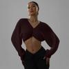 2025 European & American Fashion V-Neck Cropped Knit Sweater