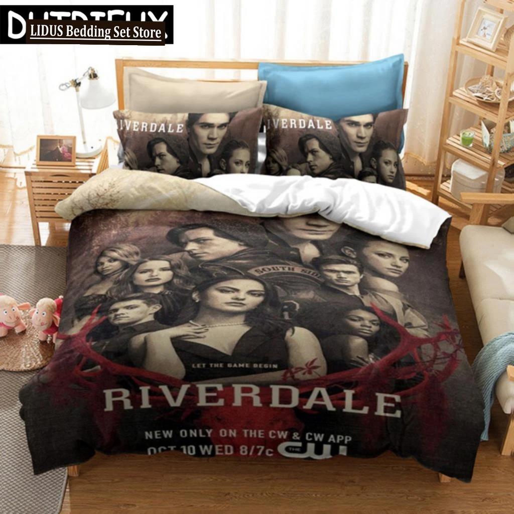 Movie Riverdale Bedding Set Teens Boys Duvet Cover Set With Pillow Cover Comforter Set Single Queen King Full Size Duvet Cover