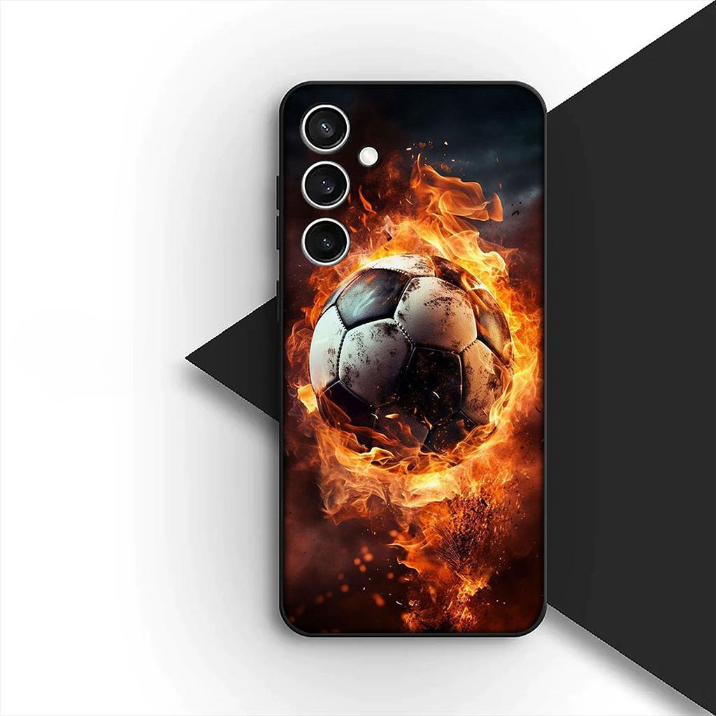 Soccer Number Football Silicone Cover for Samsung Galaxy S10 Lite S8 S9 Plus A33 A34 A31 70 A71 A72 Note 20 9 8 Coque Phone Case