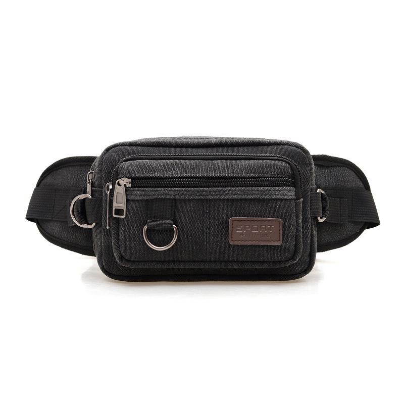 Men's New Chest Bag Simple Commuter Canvas Fashion Purse Large Capacity Light Out One Shoulder Messenger Bag.