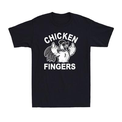 Chicken Fingers Funny Sarcastic Offensive Middle Finger Vintage Men's T-Shirt