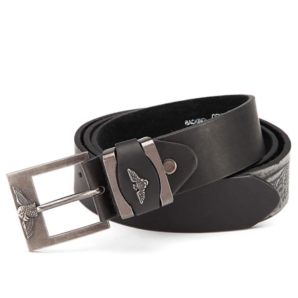 Herren Gürtel mit Adler Schriftzug Used