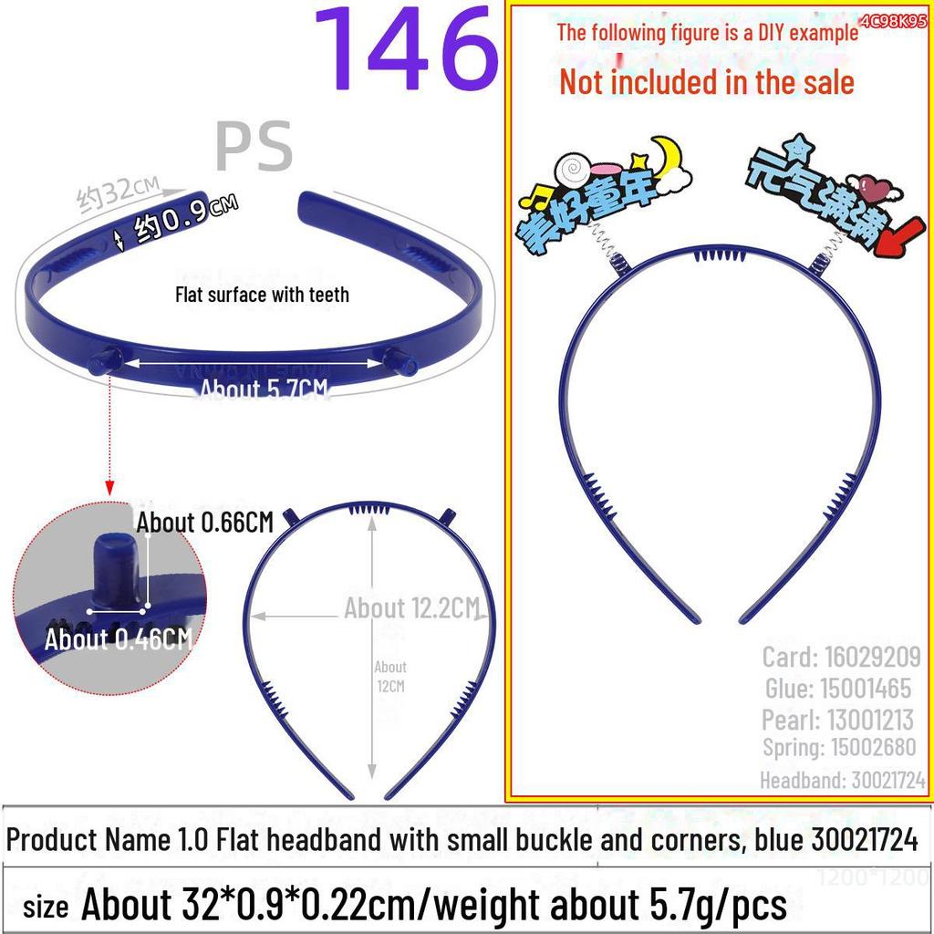 Red Plastic Headband 3.5 Cm DIY Accessory