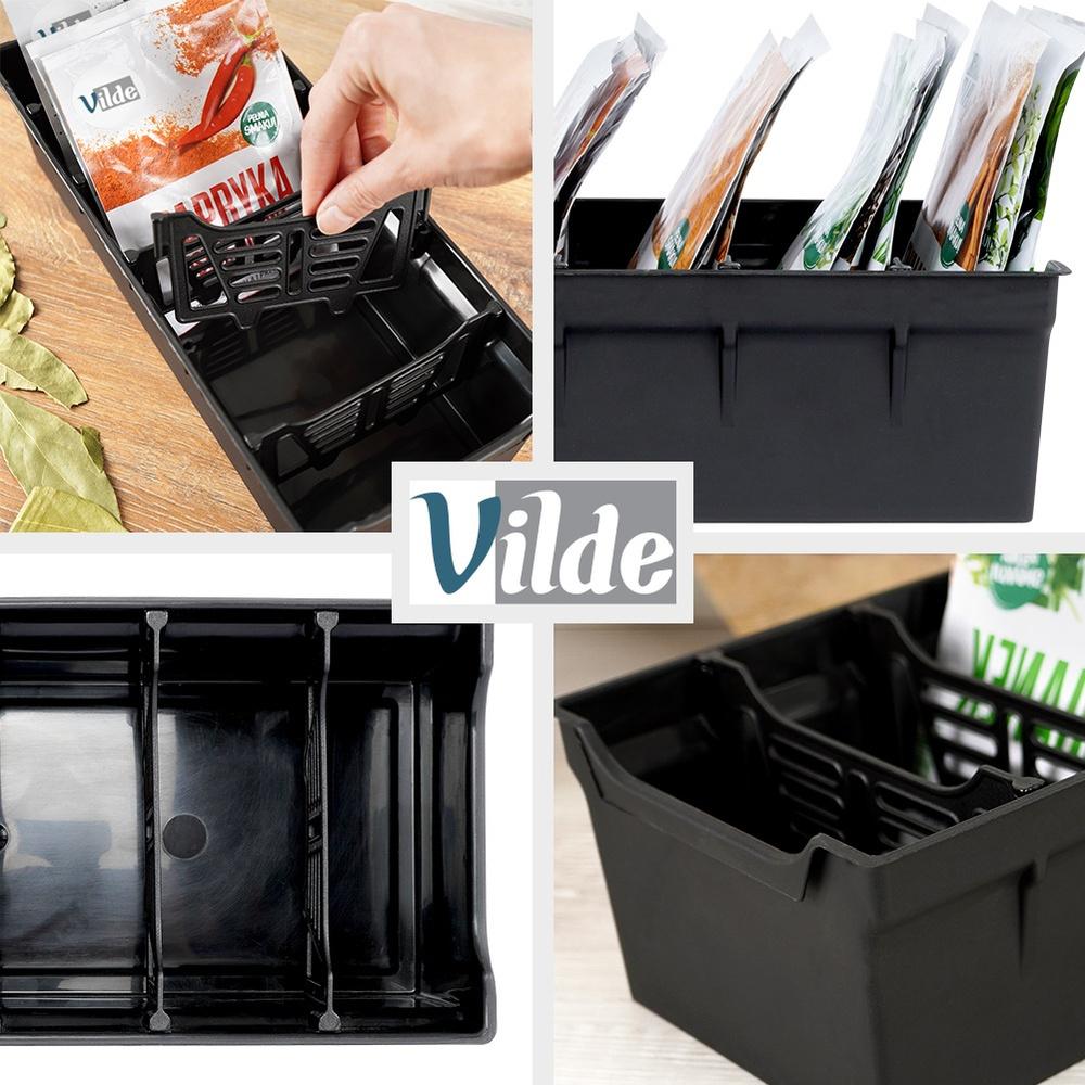 Kitchen Organizer Container for Spices, Herbs, Bags for Drawers, Cabinets