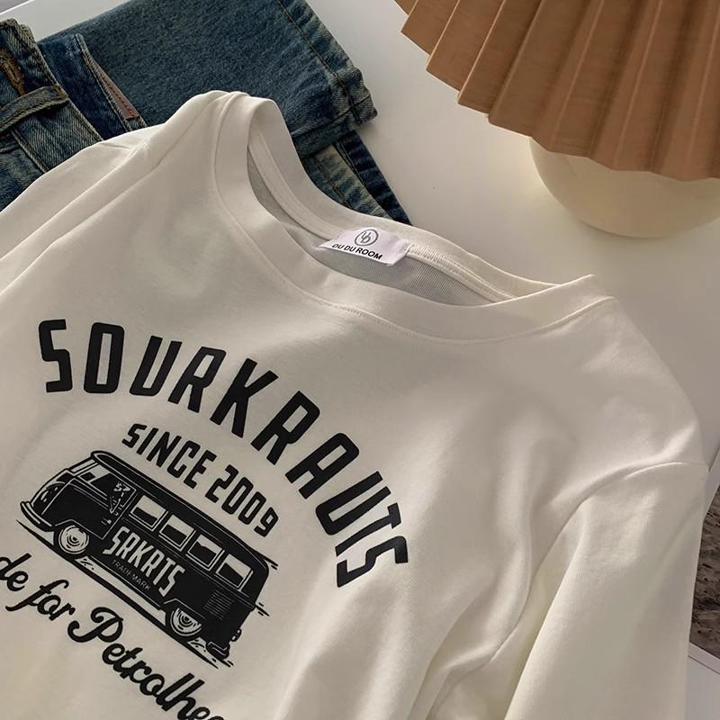Women's Sweet & Spicy Long-Sleeve Chic T-Shirt - Slimming Spring/Autumn Design