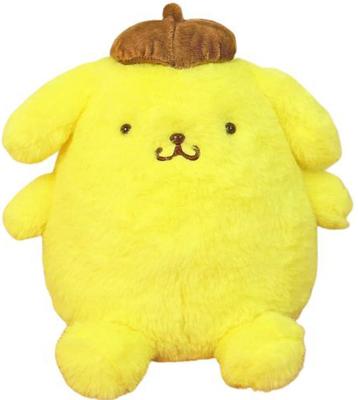 Nakajima Corporation Fluffy Pompompurin Small Yellow Plush Toy Sanrio Pudding Gift H21xW24xD19.5cm 143150-20