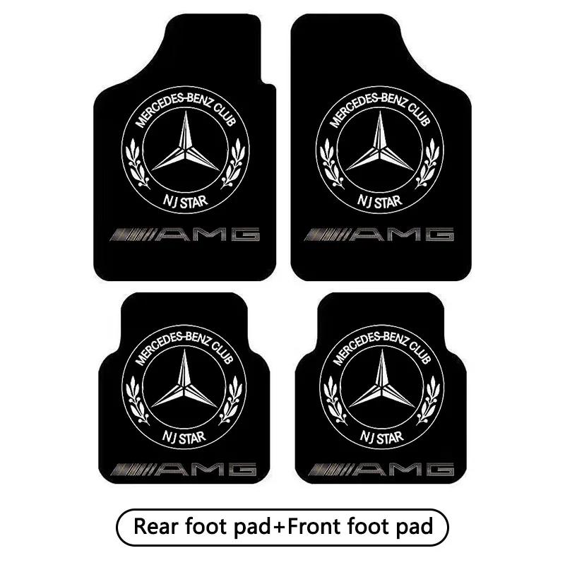 Autoaufkleber Für Benz PU-Leder Auto-Fußmatten Qualität Wasserdicht Auto-Fußmatten Schutzmatte Für Mercedes Benz W204 W203 W211 W