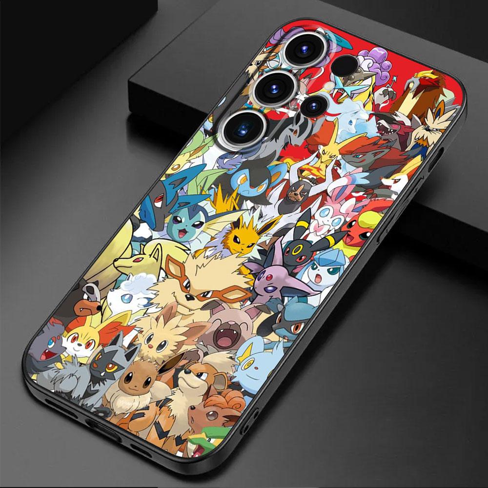 Case For Samsung Galaxy S24 S23 Ultra S22 Plus S20 FE S21 S10 5G Lite S10e S9 S8 Luxury Soft Phone Cover Pikachu Pokemon Cartoon