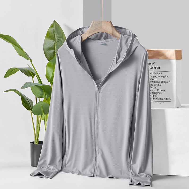 Erkek ve Kadın UPF 50+ Buz İpeği Uzun Kollu Güneş Koruyucu Ceket