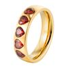 New Love Row Diamond Ring Plated Light Luxury High-end Ring Women's Titanium Steel Jewelry