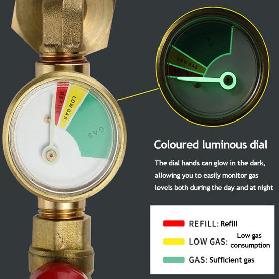 Adapter do tankowania zbiorników propanu 1 funtowy Konwerter z 20 funtów na 1 funt z zaworem manometrycznym Mosiężny kolanko 90 stopni Adapter do tankowania zbiornika propanu do grilla kuchenki kempingowej