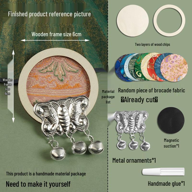 Miao Silver Handmade Children s Refrigerator Magnet Kit - Cultural & Creative Design