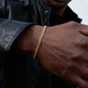 Gold Color Chain Bracelet for Couple Women Men,Stainless Steel Heart Shape Zircon Adjustable Wristband,Valentine's Day Gift