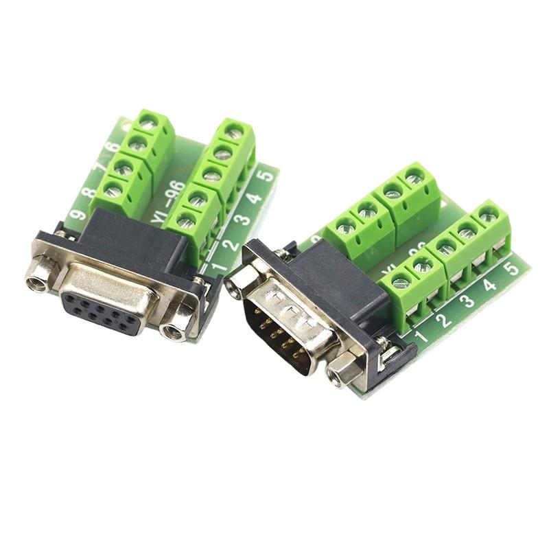 New DB9 Serial COM Transfer-free Solder Terminals RS232 Male Female Connector