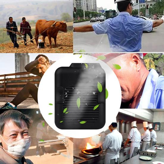 Summer Portable USB Hanging Clip on Waist Belt Neck Hands-free Air Cooling