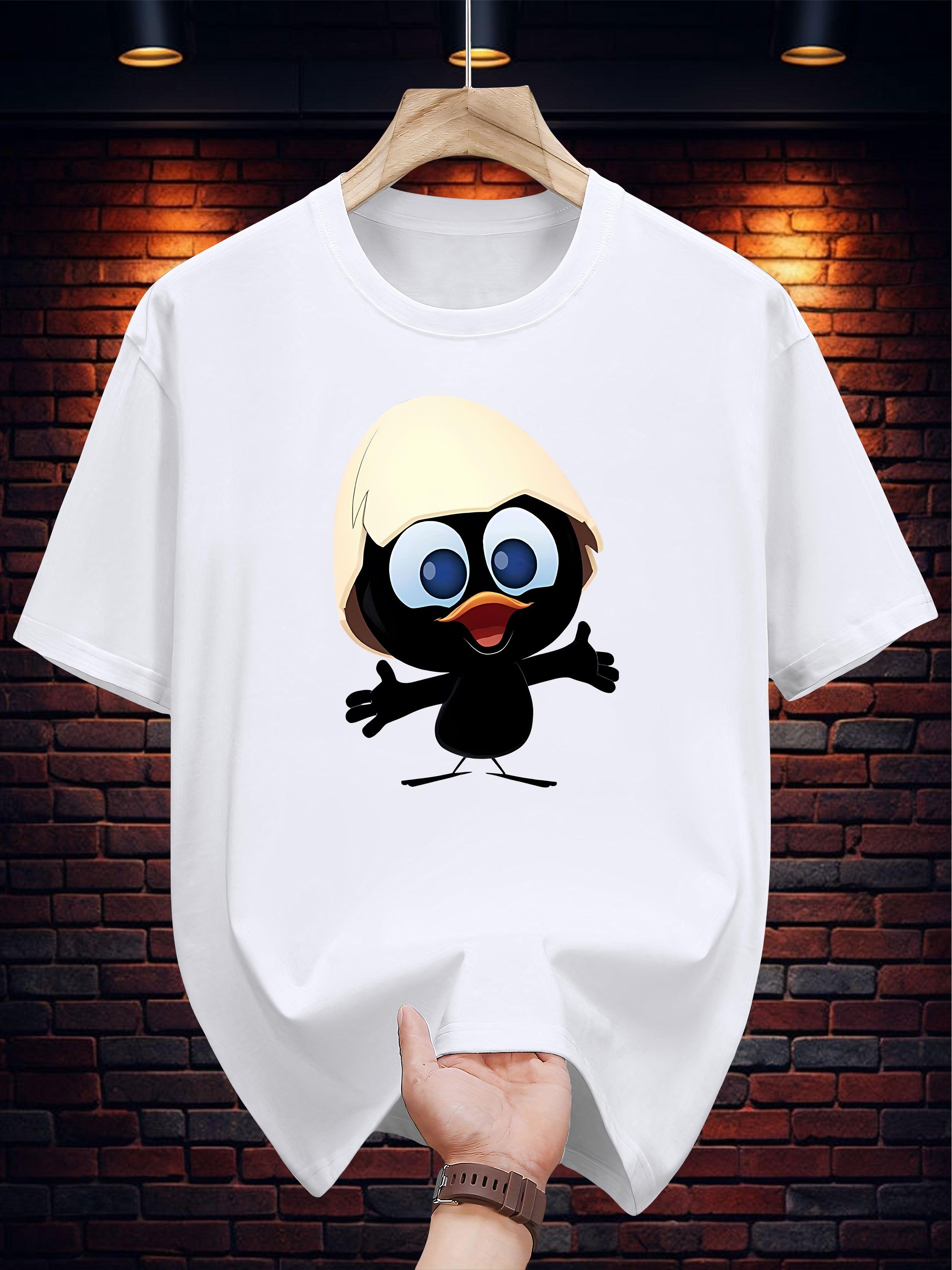 Graphic T-shirt - Casual Summer Tee with Playful Cartoon Character XXL