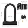 Robust and Secure U-shaped Bike Lock with Bracket, Alloy Steel Lock for Mountain Bikes, Electric Bikes, Motorcycles