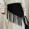 Chinese Style Triangular Waist Belt Printing Mini Apron Fashion Bohemia Wide Waistband  Streetwear