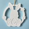 Easter Wall Decoration Irregular Circular Rabbit Silicone Mold DIY Flower Wreath Bunny Hang Tag Gypsum Ornament Resin Mold