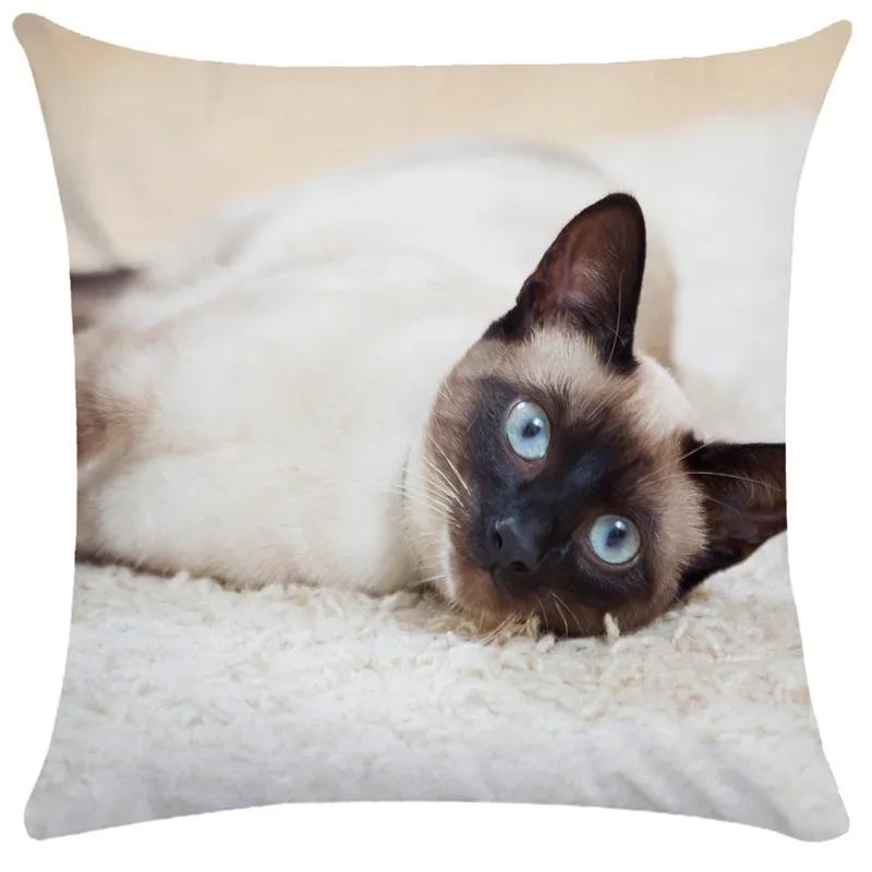 Lovely Pet Cat Pillow Cases Sleeping Bubble Black Cats Animal Cushion Cover Sofa Living Room Home Decorative Custom Pillowslip