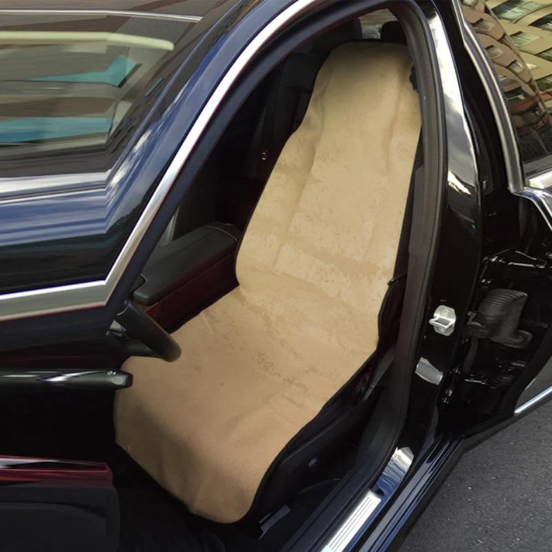 Non-slip Breathable Front Rear Chair Cover Car Universal Seat Towel Cover Adjustable Waterproof Protector Elastic Strap