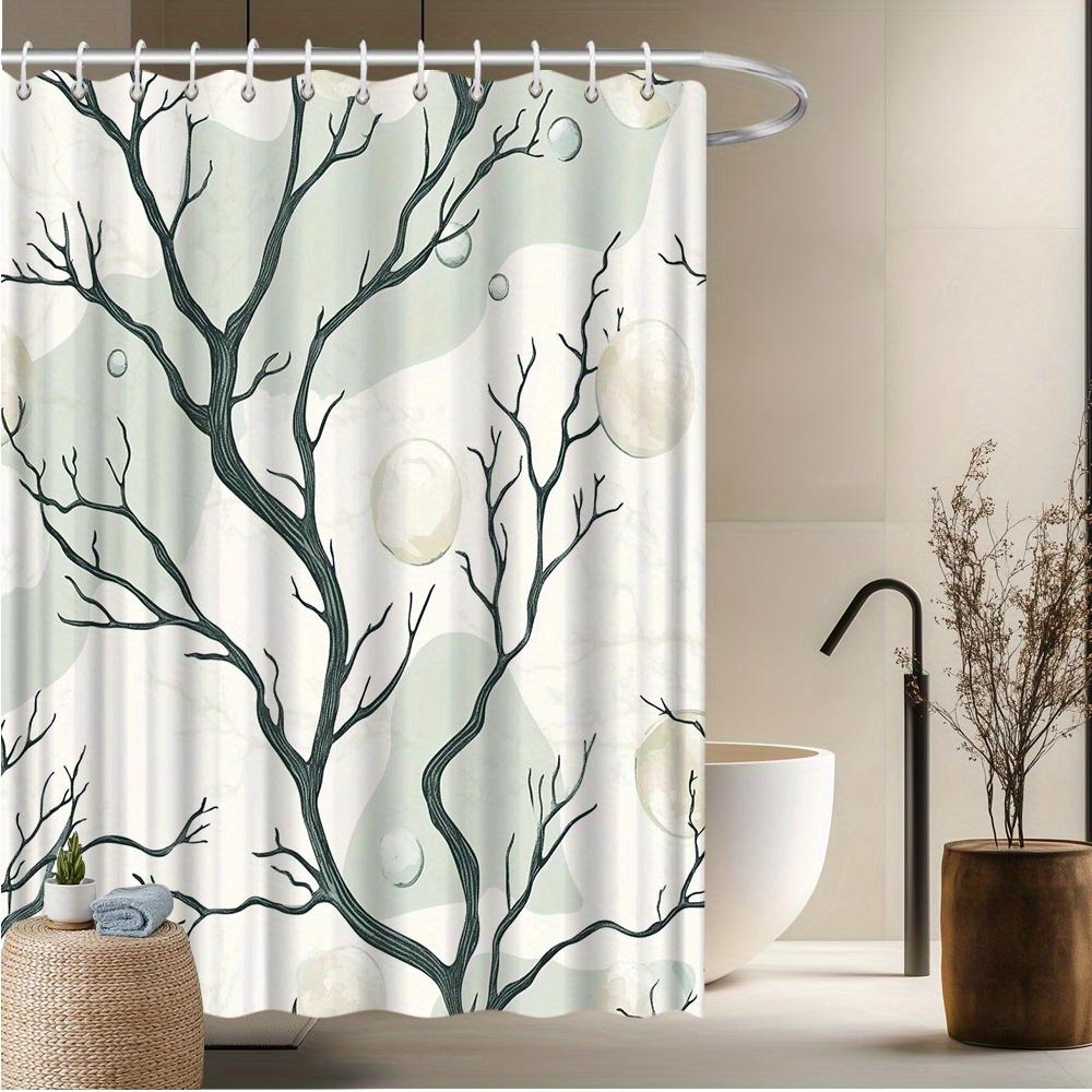 

Tree Branches Shower Curtain, Artistic Abstract Design, Fade-Resistant Polyester, Machine Washable, Modern Bath Decor W60H190(CM)-1 Pcs