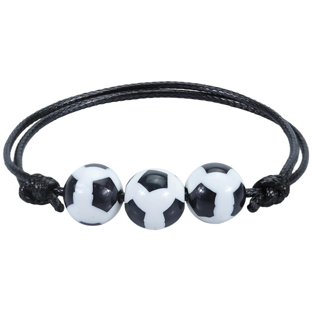 Fashion Football Basketball Baseball Braided Bracelet Adjustable Wrist Rope Unisex Couple Bangle Students Sports Match Souvenir