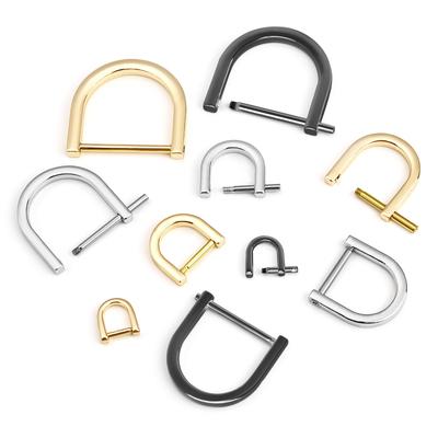2 Pezzi Fibbia ad Anello a D in Metallo Apribile Fibbia a D Staccabile Moschettone per Artigianato in Pelle Borsa Cintura Tracolla Maniglia Nastro Spallaccio
