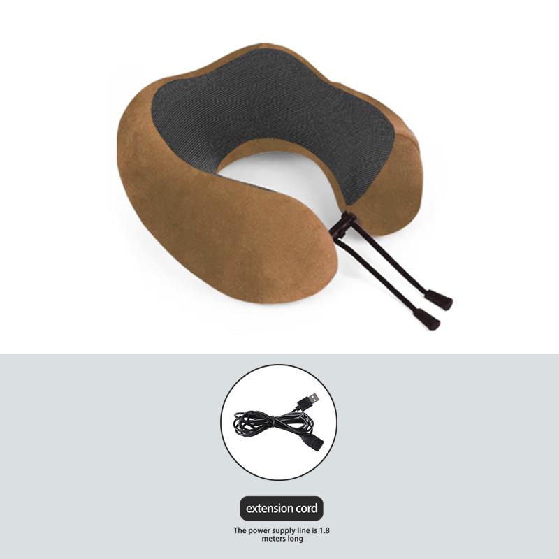 

3 Heat Levels Neck Massager for Cervical Spine Relaxation U Shaped Pillow Trapezius Thermotherapy Sleep Aid EU-Plug