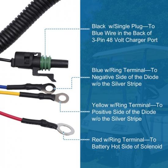 Complete Main Wiring Harness Control Wire for EZGO TXT48 TXT Fleet 48V 2010-