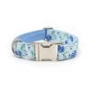 Pet Collar With Silver Buckle For Small Dogs Cotton Material Cute Flower Pattern Breathable Design