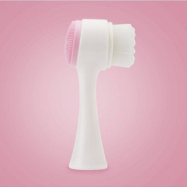 Double-sided Facial Cleansing Brush - Facial Cleansing Device with Soft Bristles and Silicone Material for The Face