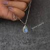 Moonstone faceted necklace , June birthstone Crystal , Teardrop gold filled bezel set moonstone on a 14k gold filled chain , bridesmaid gift