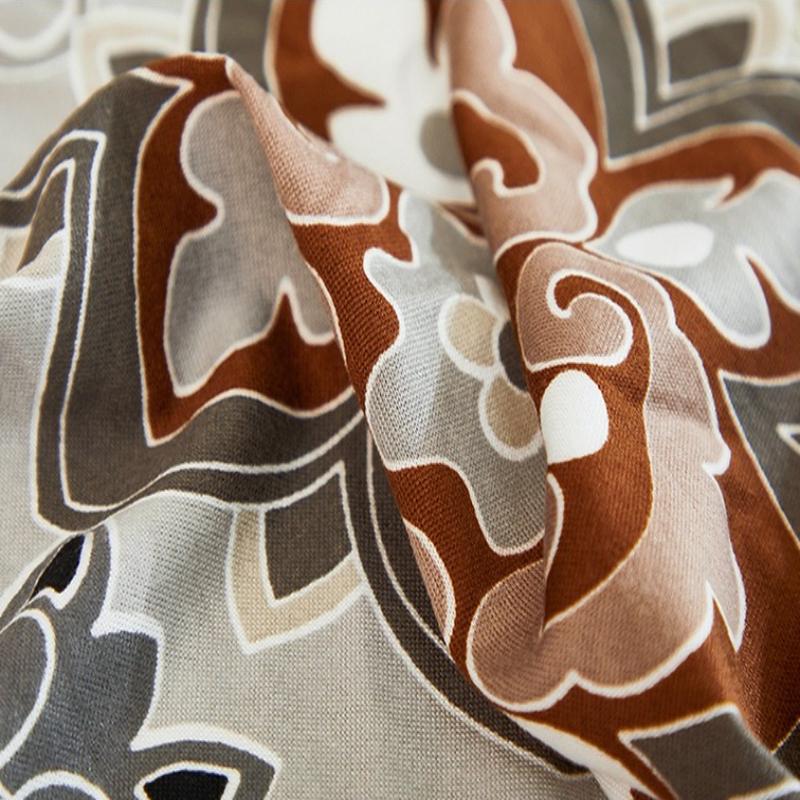 Printed Chair Cover Stain-Resistant Dirt-Resistant Decorative Elastic Chair Cover Universal Living Room Dining Seat Protector