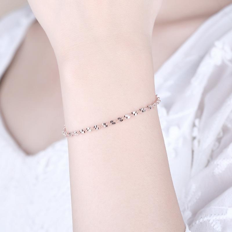 Qiaolanxuan Silver Plated Twisted Caterpillar Wave Bracelet - Women's Korean Fashion Jewelry