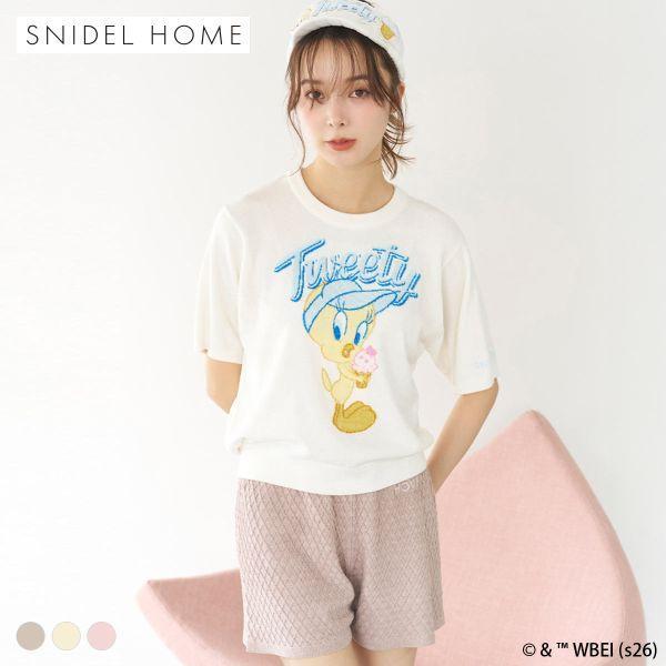 SNIDEL HOME Tweety Waffle Cone Knit Shorts Room Wear Pajamas SNIDEL HOME
