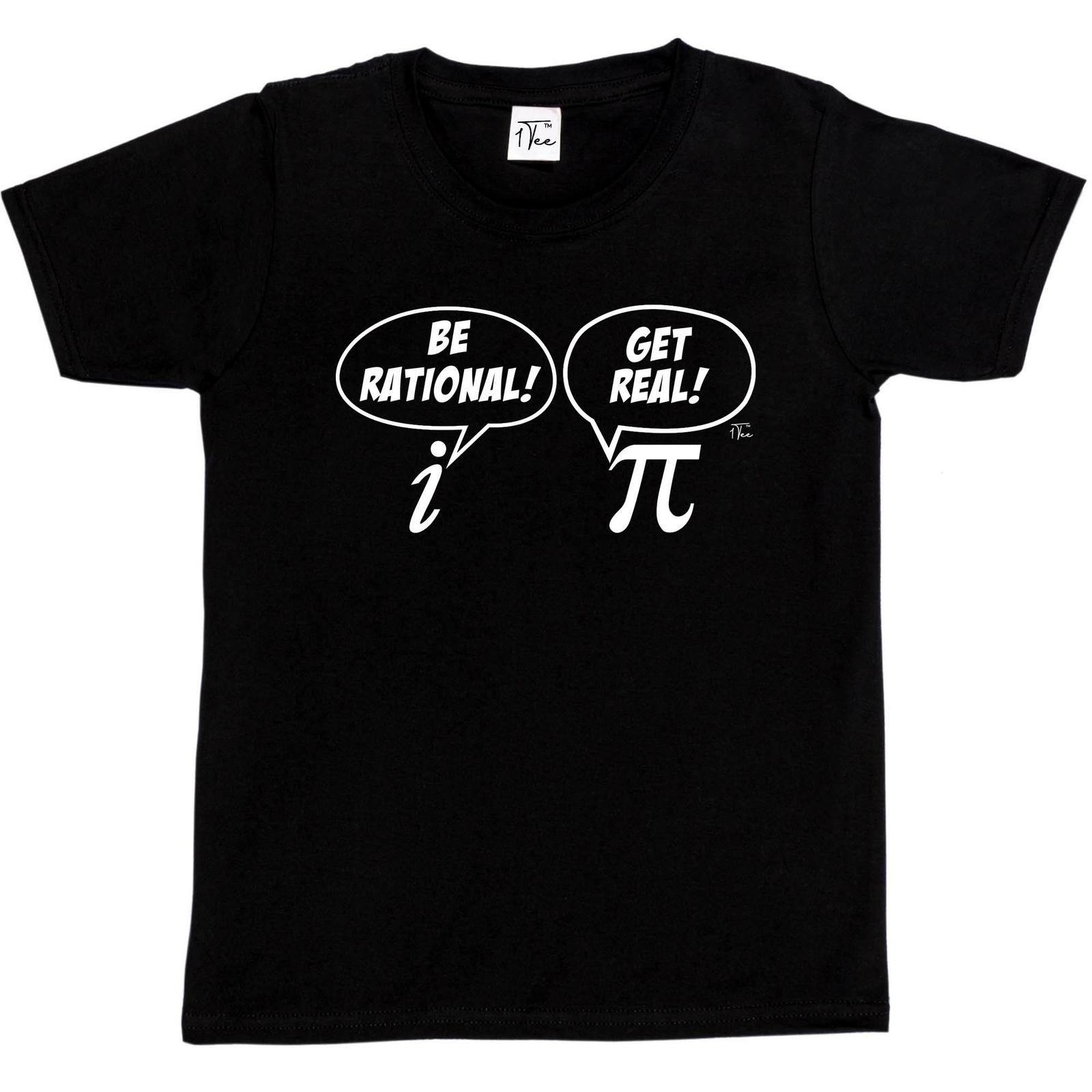 1Tee Kids Boys Be Rational Get Real Math s T-Shirt M