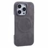 For iPhone 16 Pro Case Compatible with MagSafe Skin-Touch Leather+PC Back Cover