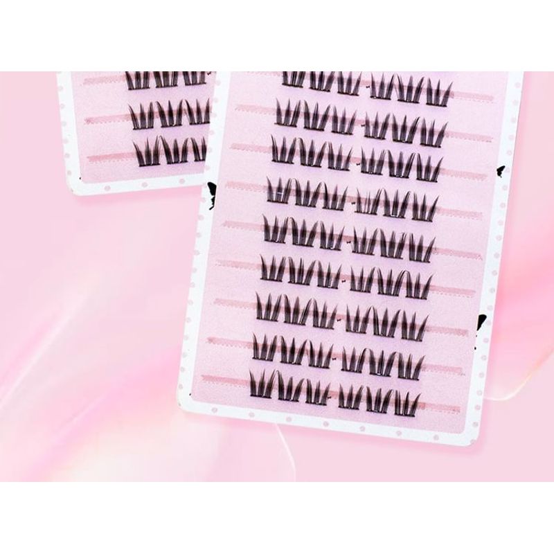 LuxeFlutter - Natural Doll Eye Cluster Glue-Free False Eyelashes
