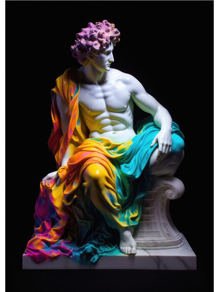 Vintage Apollo Marble David Popolo Poster Canvas Painting Abstract Statue Wall Art For Modern Living Room Home Decor Cuadros