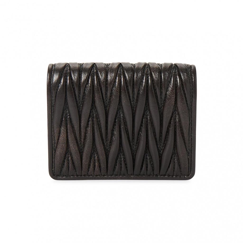 MIU MIU Matelassé Women's Bi-fold Wallet 5MV204 AF6Q F0201
