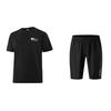 Peak Solid Color Round Neck Pullover Short Sleeve Letter Print Quick Dry Loose Breathable Five Point Pants Fitness Set Unisex Sets FR6232011+YS00302CH