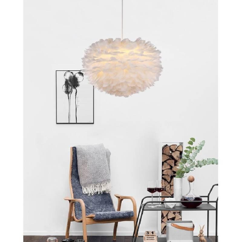 Ceiling Feather White Pendant Light Shade Modern Chandelier Lampshade Lamp Floor