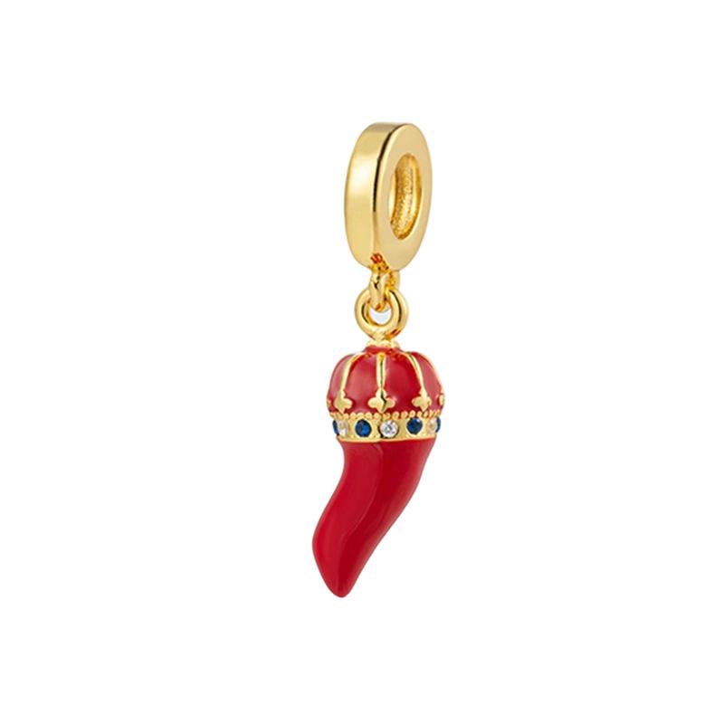 New Strawberry, Apple, Durian Pepper Charm Bead Fit European Original Silver Bracelet DIY Jewelry Gift Accessories for Women