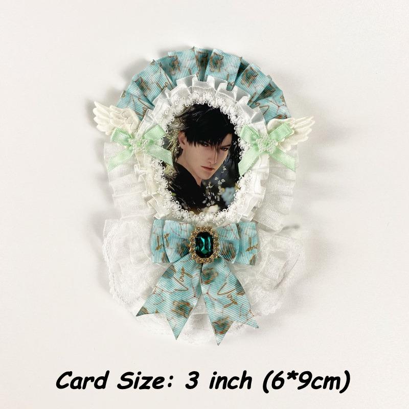 Handmade Bow Lace Photo Frame for 3 Inch Card Kawaii Design Anime Photocard Protector Case Cute Photocard Holder Wholesales 2025