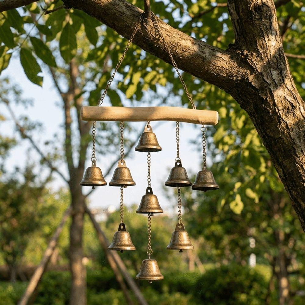 Vintage Iron Art Wind Chime Metal Bells Door Bell Unique Entry Door Reminder Home Decoration
